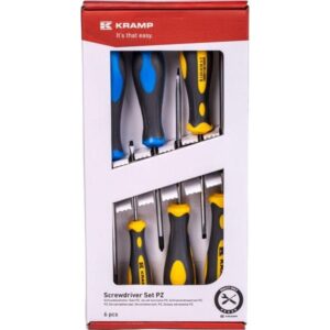 Skrutrekkersett med 4 stk flat og 2 StjernePZ