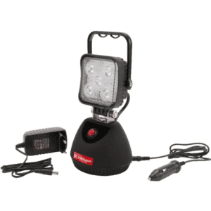 LED arbeidslys, 15W, 900 lm, 11-36V, svart, 192,5x115x DC-plugg, 5 lysdioder,